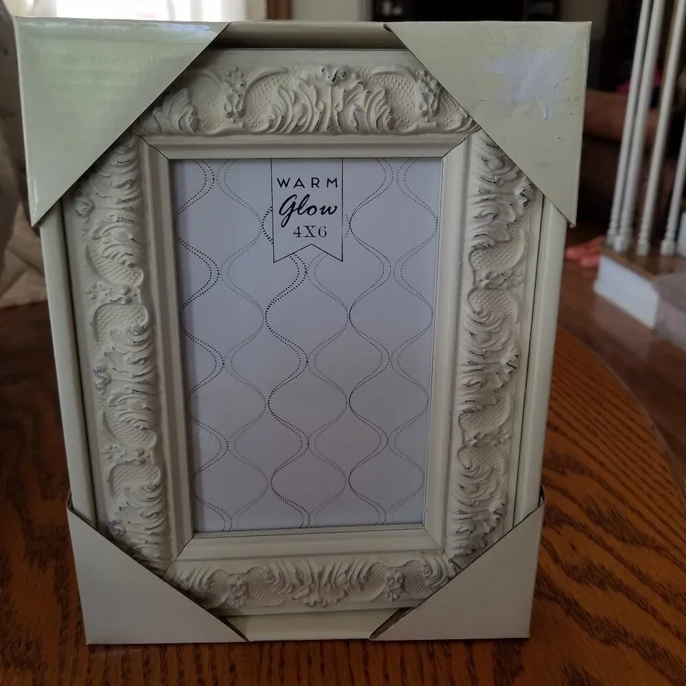 SHABBY CHIC PARISIAN HOME PICTURE FRAME- DISTRESSED IVORY ROMANTIC FRENCH STYLE
